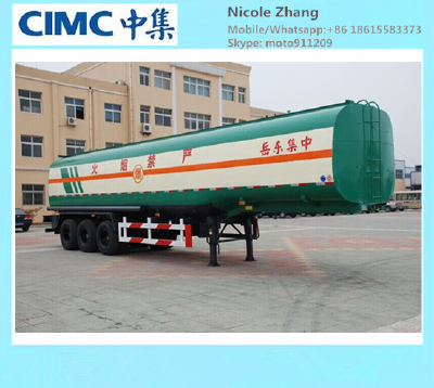 CIMC 3 Axles Aluminium Fuel Tanker Trailer