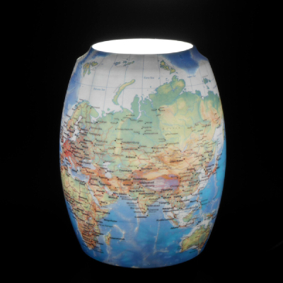 World Map Pattern Table Lamp