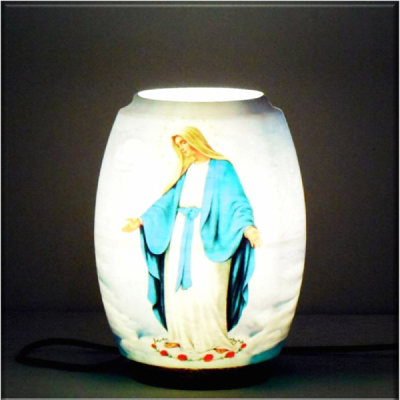 Virgin Mary Patterned Table Lamp