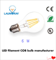 Vintage LED Edison Filament A60 Bulb 6W 2200-7000k with E26 E27 B22