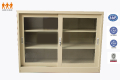 Hot sales bookcase with glass doors / sliding glass door steel officefiling cabinet / metal lockable cabinet with glass door