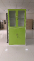 2 galss door file storage shelf cabinet/swing door metal book cabinetshelf cabinet / full high knock down steel shelf cabinet