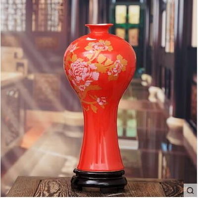 Chinese classic retro porcelain enamel flower vase for hobby collection