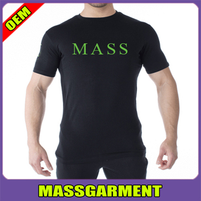 94% cotton 6% elastane gym performance t shirt with custom logo