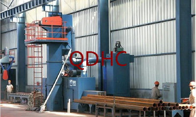 Steel pipe shot blast cleaning machine