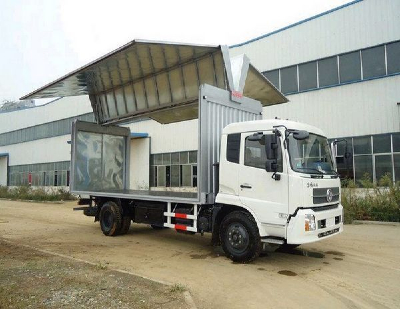 Wing open truck body