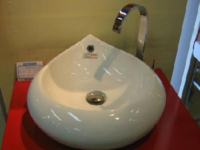 Unique solid surface shampoo vanity sink