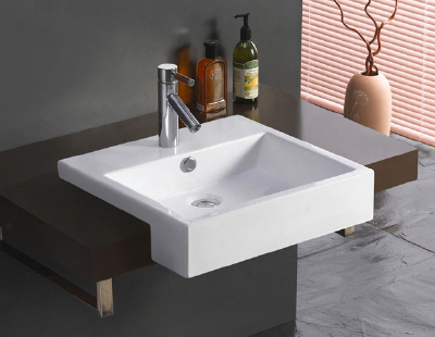 Unique solid surface shampoo vanity sink