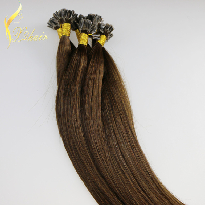 2016 Best Selling  U tip hair 100% human hair Wholesale Private Labelnotangle nail tip double drawn keratin hair