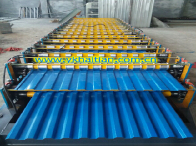 Double Deck Corrugated And Ibr Roll Forming Machine