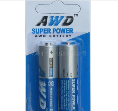 R6P AA UM-3 dry cell battery in 2 or 4 pcs packing