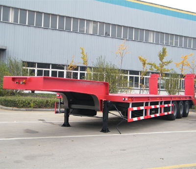 3 Axles Low bed Semi Trailer