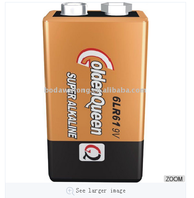 6LR61 alkaline 9V battery