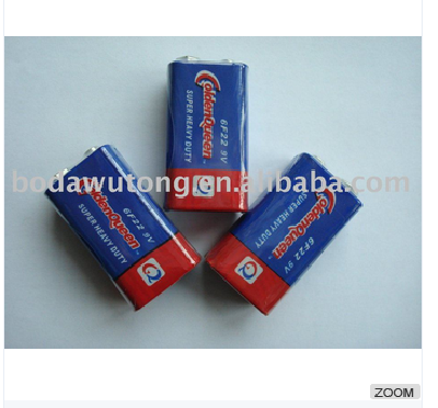 6F22-PVC 9V size PVC battery