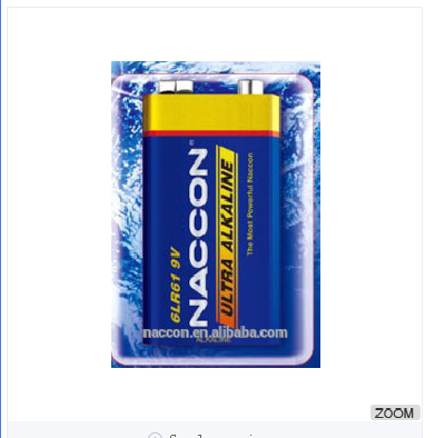 Gold factory direct sale9v battery 6f22 carbon zinc battery