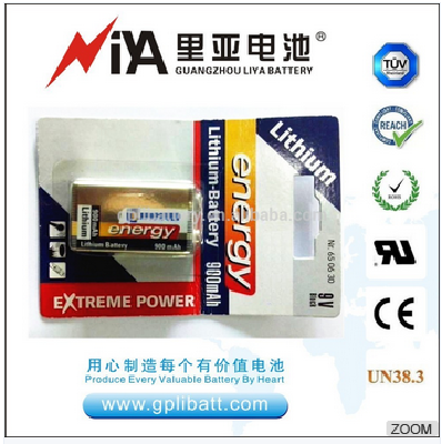 High quality ER9V lithium battery 9V battery widely used for smokedetector