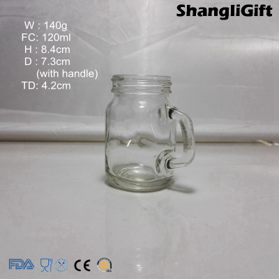 120ml small mason jar with cap straw