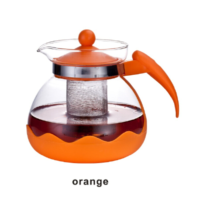 glass teapot with infuser lotus glass tea pot