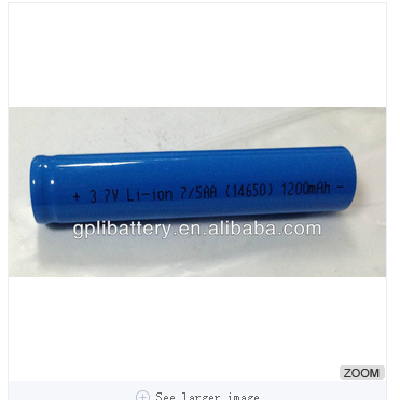 li-ion battery 14650 3.7v 1200mah for electric cigarette