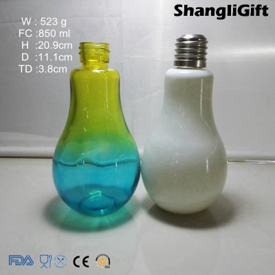 Bulb Shaped Wine Bottle All Size All Color
