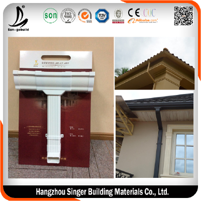 5.2 inch high quality pvc roof gutter system