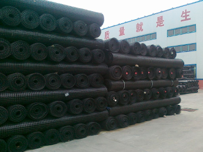  geogrid PET Geogrid Coated WithWater Soluble PVC