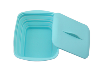 Microwave safe food grade collapsible silicon lunch box