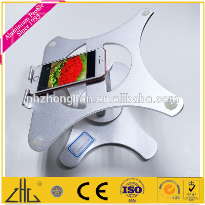 Adjustable cell phone holder for desk in aluminium alloy