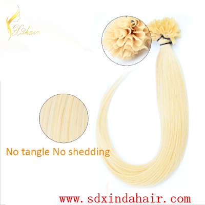 Xinda Hair Products Light Color Pre-Bonded Keratin Glue Human NaturalHair Extensions 100g 1g/strand Real Human Hair