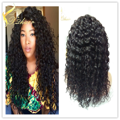Grade 7A Glueless Full Lace Human Hair Wigs For Black Women BrazilianVirgin Hair Loose Curly Lace Front Wigs Long Hair