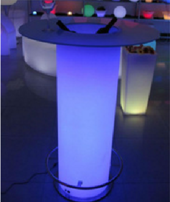 Hot Sell Led Rechargeable Tall Bar Table/LED Remote Outdoor Lawn Bar Counter