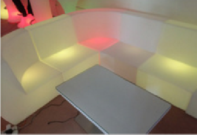 LED glowing PE LED Sofa/plastic LED light up chair with remote control16 mix changeable colors