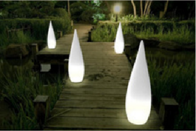 Wireless/cordless remote control waterproof IP65 multicolor LED table lamp