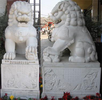 Hot Sale Outdoor Granite Carving Lion Statues Garden Animal Stone