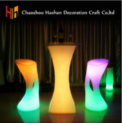 Plastic high top commercial LED cocktail table
