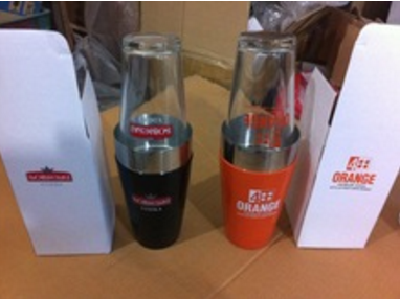 28OZ/800ML Bar boston Shaker/Cocktail Shaker /Wine Shaker PVC CoatingInCostomized Logo Silk laser
