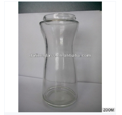 1L clear glass coffee bean jars with screw cap