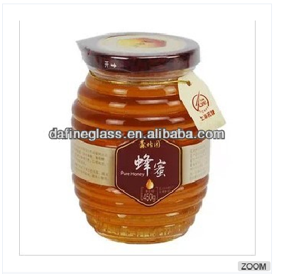 500ml&1000ml wide mouth glass honey glass jar with screw metal cap