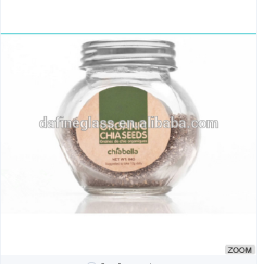 200ml High Quality glass honey jar , storage jar , candy jar ,spice jarused for kitchen