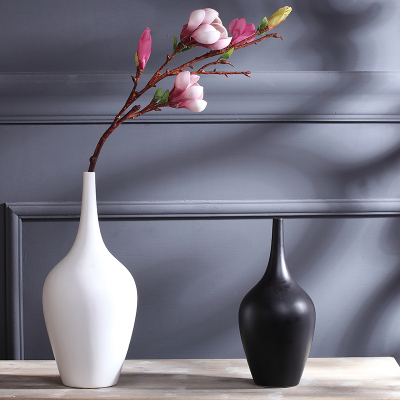 Unique Black and White Tall Vase ,Home Decor Pieces