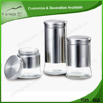 Professional airtight lids glass canister