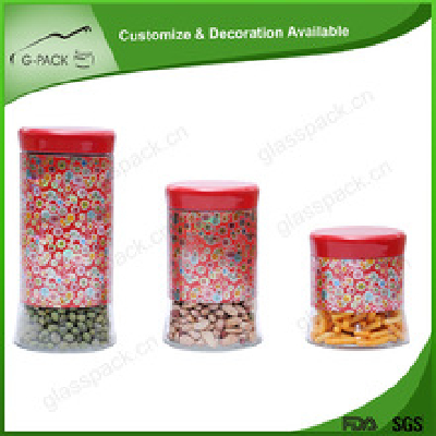 Cheap and high quality airtight lids glass canister