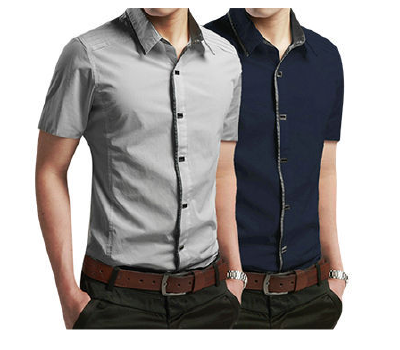 custome fine cotton business dress shirt for men, short sleeve dressshirt manufacture