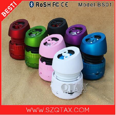 2016 new promotional gift items 3W portableminimusiccarspeakerbluetoothwith Microphone function