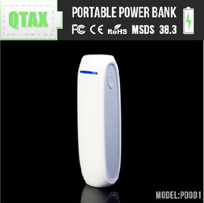New Style 5V 1A output ABS 2600mah rechargeable 18650 batterybankforiphone 6