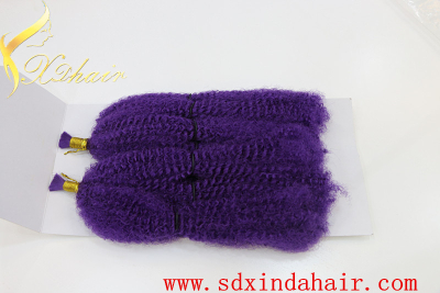 Xinda Hair Products Afro Kinky Curly Human Hair Bulk,Virgin BrazilianHair Bulk ,human hair extension