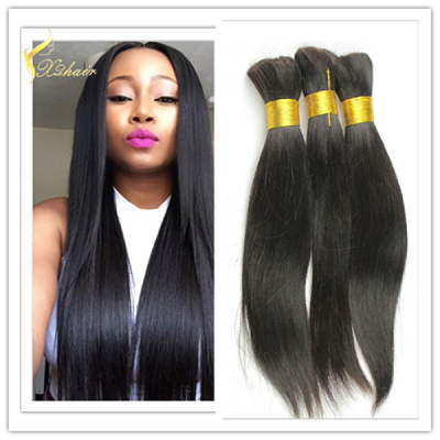 Unprocessed virgin Malaysian hair Natural straight hair bulk forbraiding cheapest price human hair weaves