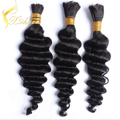 Peruvian Deep Wave 3Pcs Lot Human Braiding Hair Bulk Curly PeruvianVirgin Hair Deep Wave Bulk Hair Extension