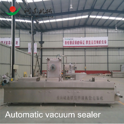 Automatic continuous stretch film vacuum packaging machine