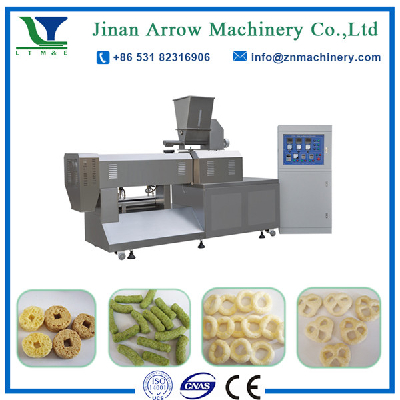 Inflating snacks process line